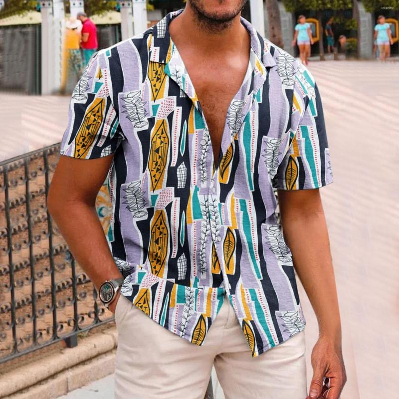 Men's Casual Shirts 2 Colors Men Button Down Summer Printed Short Sleeves Lapel Shirt Fashionable Travel Hawaii High Quality In Stock, Yellow
Men's Casual Shirts 2 Colors Men Button Down Summer Printed Short Sleeves Lapel Shirt Fashionable Travel Hawaii High Quality In Stock, Yellow