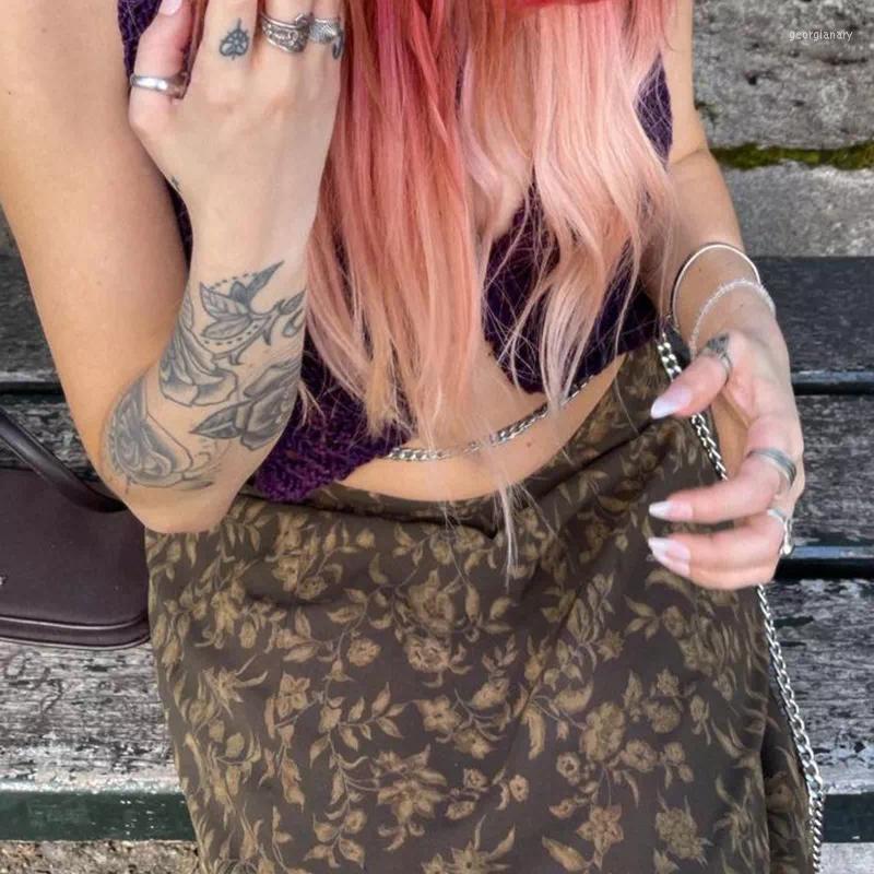 Skirts 2023 Floral Mid-Claf Grunge Fairycore Straight Low Waisted Vintage Kawaii Sweet Women Holiday Korean, Brown
Skirts 2023 Floral Mid-Claf Grunge Fairycore Straight Low Waisted Vintage Kawaii Sweet Women Holiday Korean, Brown