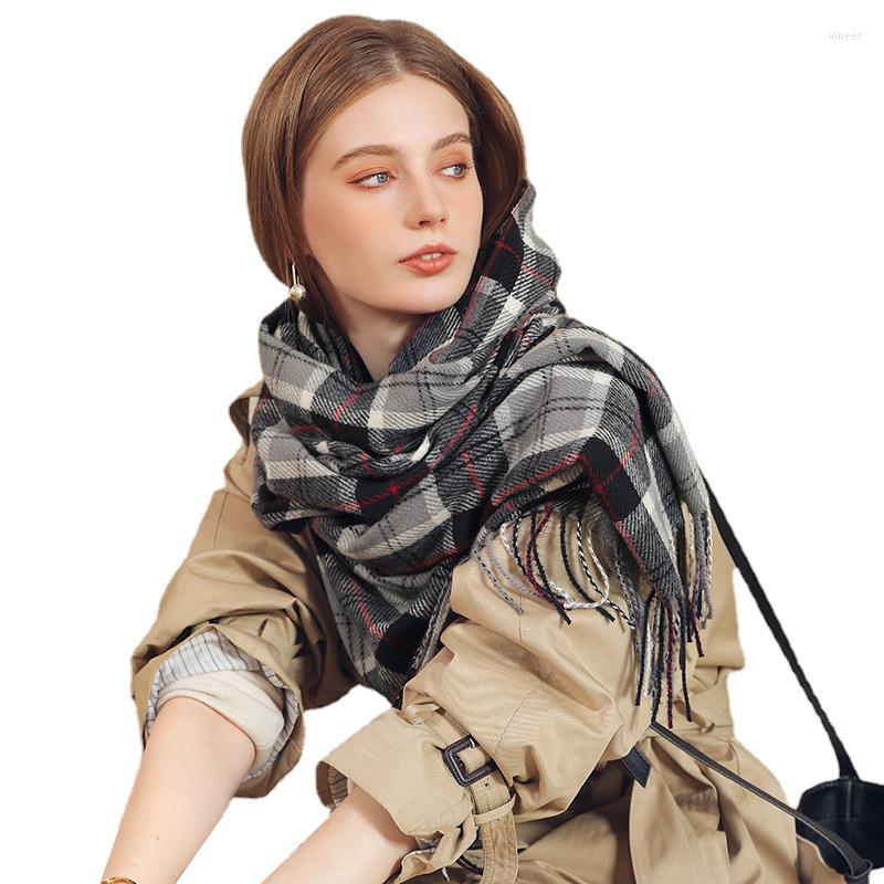 Scarves CHENKIO Fashion Women's Plaid Scarf Winter Faux Cashmere Shawl Warm Women Luxury Hijab
Scarves CHENKIO Fashion Women's Plaid Scarf Winter Faux Cashmere Shawl Warm Women Luxury Hijab
