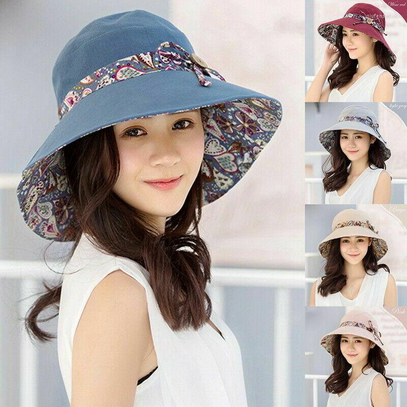 Berets Women Summer Fashion Double-Sided Foldable Floral Travel Fisherman Panama Beach Hat Bucket Cap Cotton Sunscreen Sun Hats
Berets Women Summer Fashion Double-Sided Foldable Floral Travel Fisherman Panama Beach Hat Bucket Cap Cotton Sunscreen Sun Hats