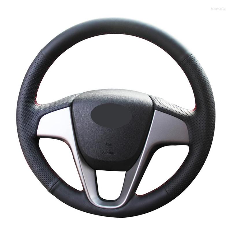 Steering Wheel Covers Hand-stitched Black Genuine Leather Car Cover For Solaris I20 Accent Verna 2008-2010 2011 2012-2023
Steering Wheel Covers Hand-stitched Black Genuine Leather Car Cover For Solaris I20 Accent Verna 2008-2010 2011 2012-2023