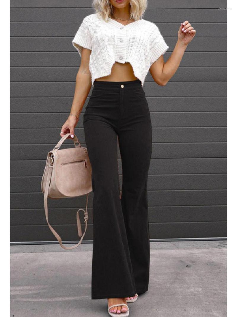 Women' Pants Women Corduroy Flared Solid Color Casual Stretch High Waist Bootcut Bell Bottom Trousers Streetwear Wide Leg, Black
Women' Pants Women Corduroy Flared Solid Color Casual Stretch High Waist Bootcut Bell Bottom Trousers Streetwear Wide Leg, Black