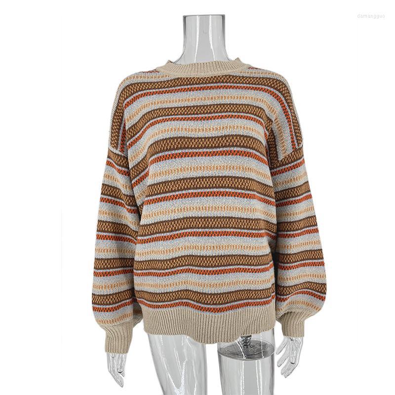 Women' Sweaters Women' Top Striped Color Matching Vintage Street O-Neck Long Sleeve Knitwear Pullovers Women Clothes Autumn Winter, Beige
Women' Sweaters Women' Top Striped Color Matching Vintage Street O-Neck Long Sleeve Knitwear Pullovers Women Clothes Autumn Winter, Beige