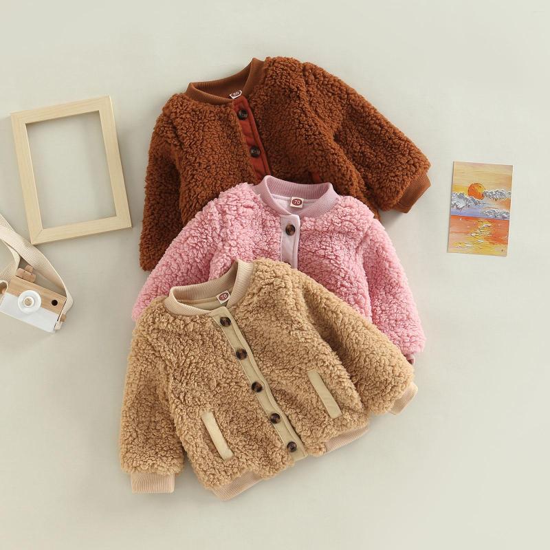 Jackets Infant Baby Girls Boys Coat Patchwork Long Sleeve Button-Down Lamb Fleece Jacket Autumn Winter Warm Outerwear
Jackets Infant Baby Girls Boys Coat Patchwork Long Sleeve Button-Down Lamb Fleece Jacket Autumn Winter Warm Outerwear