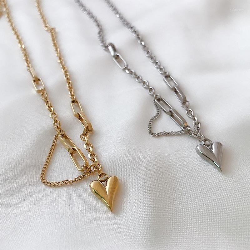 Pendant Necklaces Origin Summer Vintage Metal Love Heart Necklace For Women Fashion Asymmetric Chain Jewelry Accessories
Pendant Necklaces Origin Summer Vintage Metal Love Heart Necklace For Women Fashion Asymmetric Chain Jewelry Accessories