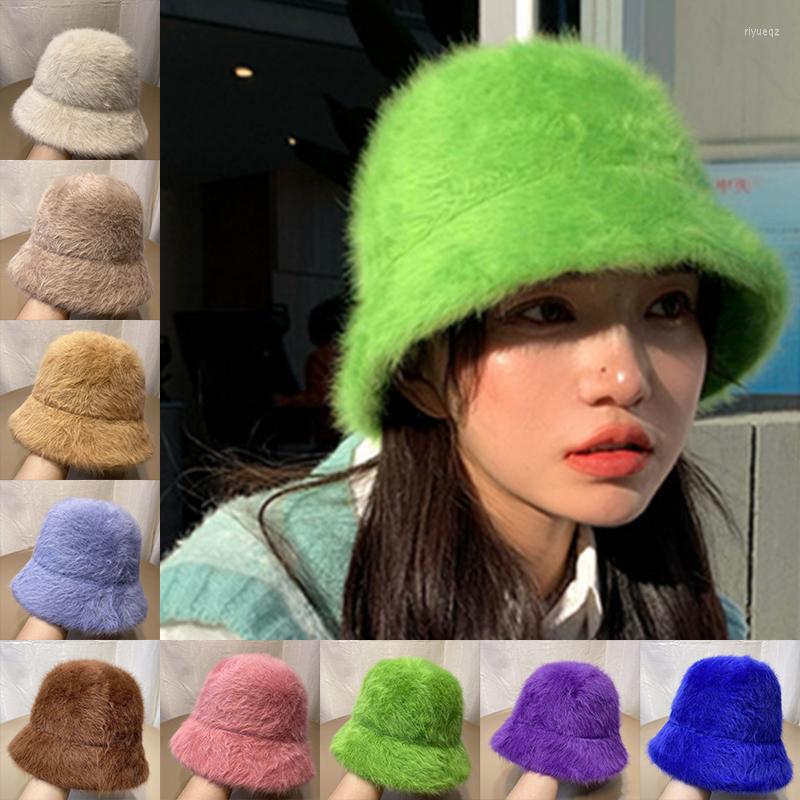 Berets Women'S Winter Bucket Hat For Girls Solid Faux Fur Dome Autumn Fashion Panama Hip Hop Fisherman Retro Beanie Cap
Berets Women'S Winter Bucket Hat For Girls Solid Faux Fur Dome Autumn Fashion Panama Hip Hop Fisherman Retro Beanie Cap