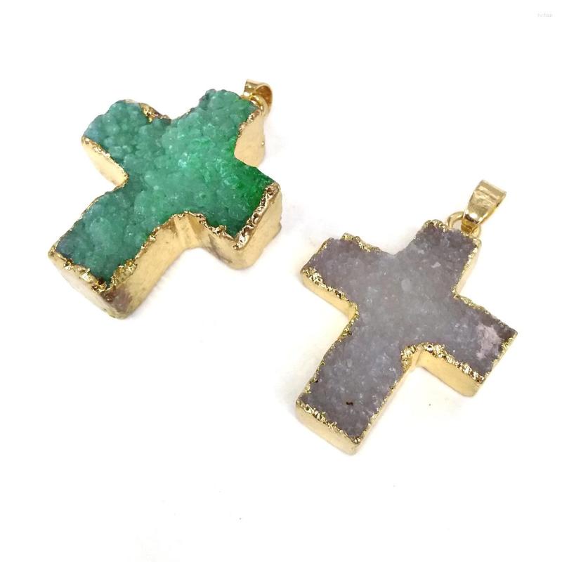 Charms Natural Stone Cross-Shaped Gold-Plateds Agates Pendant For Jewelry Making Necklace Accessories GIft Women Size 28x41mm
Charms Natural Stone Cross-Shaped Gold-Plateds Agates Pendant For Jewelry Making Necklace Accessories GIft Women Size 28x41mm