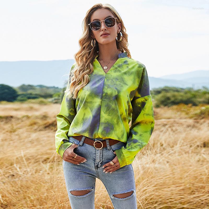 Women' Blouses Spring Autumn Tie Dye Pring Blouse Tops For Women V-neck Loose Long Sleeve Casual Pullover Shirts Blusas Mujer De Moda T9181, No1
Women' Blouses Spring Autumn Tie Dye Pring Blouse Tops For Women V-neck Loose Long Sleeve Casual Pullover Shirts Blusas Mujer De Moda T9181, No1