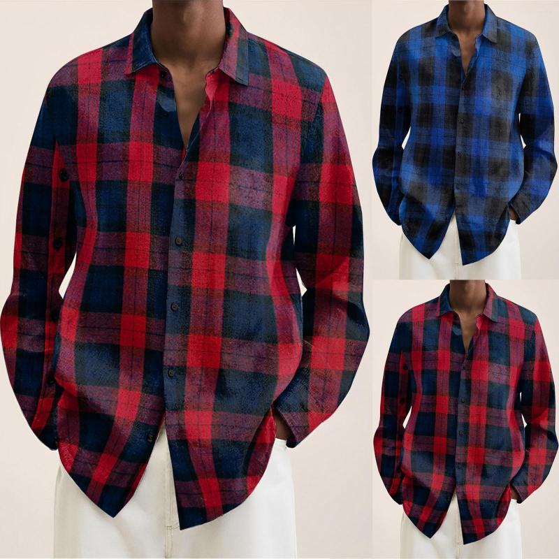 Men' Casual Shirts Lady Exercise Clothe Male Autumn Winter Single Breasted Warm Plaid Lapel Beach Long Sleeve Mens Shirt Pack X, Red
Men' Casual Shirts Lady Exercise Clothe Male Autumn Winter Single Breasted Warm Plaid Lapel Beach Long Sleeve Mens Shirt Pack X, Red