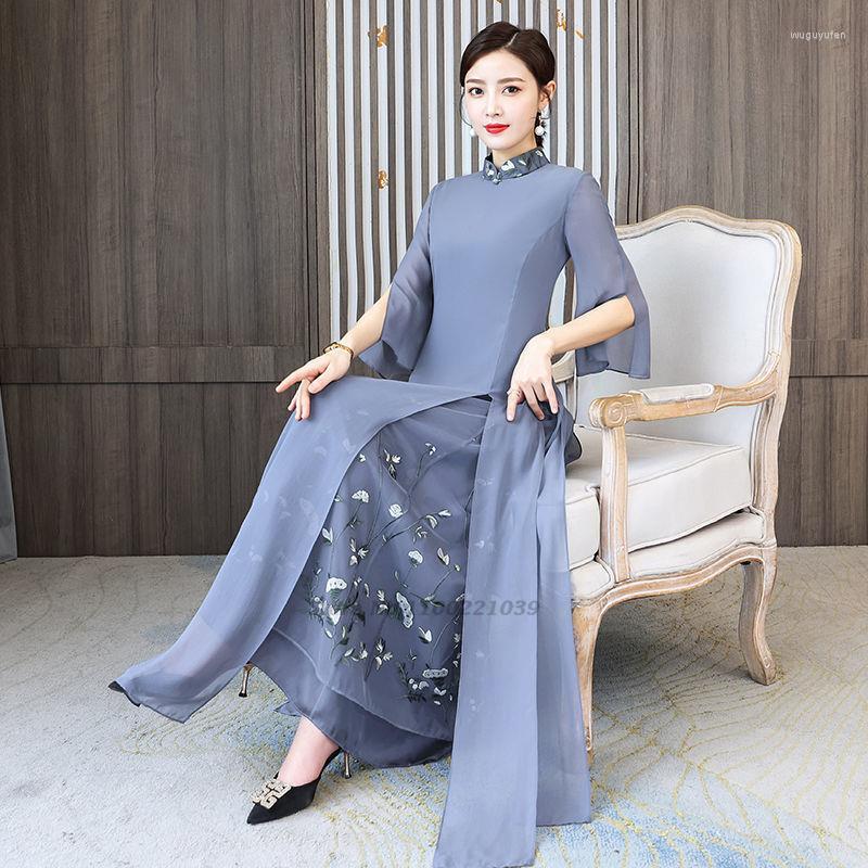 Ethnic Clothing 2023 Chinese Traditional Cheongsam Elegant Qipao Dress Vestidso Flower Print Chiffon Oriental
Ethnic Clothing 2023 Chinese Traditional Cheongsam Elegant Qipao Dress Vestidso Flower Print Chiffon Oriental
