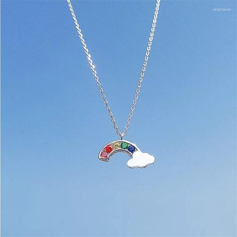 Pendant Necklaces Beautiful Colorful Temperament Silver Plated Jewelry Sweet After The Rain Rainbow Crystal XL046
Pendant Necklaces Beautiful Colorful Temperament Silver Plated Jewelry Sweet After The Rain Rainbow Crystal XL046