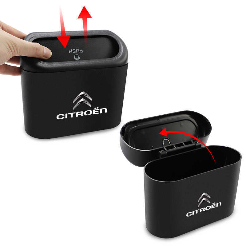 In-vehicle Trash Can Car Garbage Case Storage Bucket Accessories For Citroen C1 C2 C3 C4 C5 C6 C8 Picasso Cactus Vts Xsara