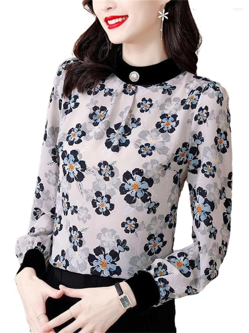 Women's Blouses 4XL Women Spring Summer Shirts Lady Fashion Casual Long Sleeve O-Neck Collar Flower Printing Blusas Tops G2303, Gray
Women's Blouses 4XL Women Spring Summer Shirts Lady Fashion Casual Long Sleeve O-Neck Collar Flower Printing Blusas Tops G2303, Gray