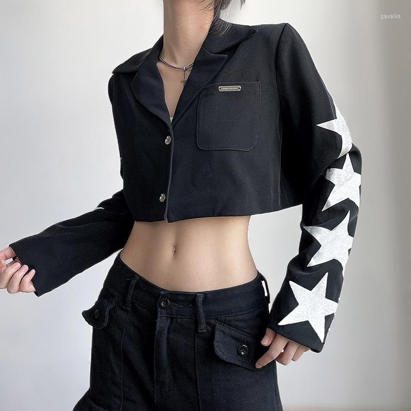 Women' Suits Ladies Short Jacket With Black Small Suit 2023 Women Fashion Long-Sleeved Lapel Star Print Loose Everyday Casual Top
Women' Suits Ladies Short Jacket With Black Small Suit 2023 Women Fashion Long-Sleeved Lapel Star Print Loose Everyday Casual Top