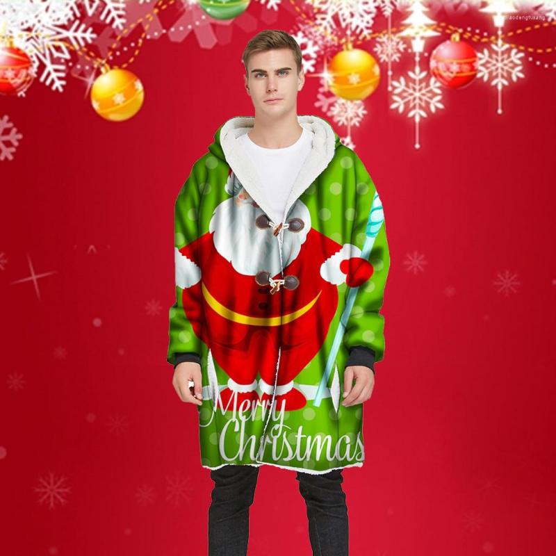 Men's Hoodies Mens Winter WarmLong Hooded Horn Buckle Design Sweatshirts Plus Velvet Thick 3D Printed Christmas Coat Chaqueta De Los Hombres, Green
Men's Hoodies Mens Winter WarmLong Hooded Horn Buckle Design Sweatshirts Plus Velvet Thick 3D Printed Christmas Coat Chaqueta De Los Hombres, Green
