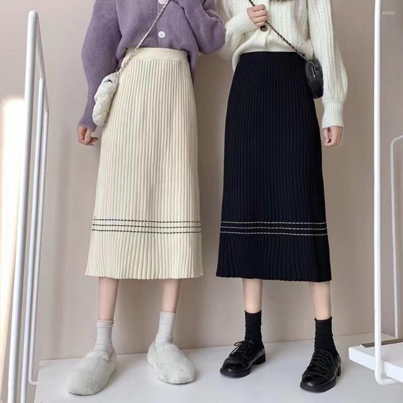 Skirts Chic Spring Skirt Mid-calf Length Knitted Stretchy Winter High Waist Lady For Work, Black
Skirts Chic Spring Skirt Mid-calf Length Knitted Stretchy Winter High Waist Lady For Work, Black