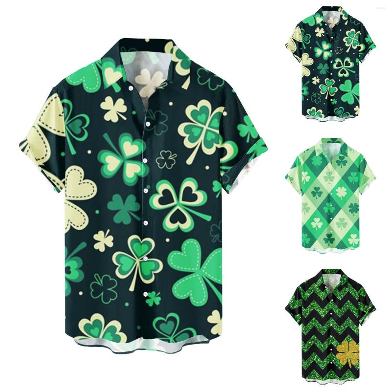 Men's Casual Shirts Men St. Patricks Day Print Shirt Retro Turn Down Collar Art 3d Digital Camisas De Hombre Flower Pullovers
Men's Casual Shirts Men St. Patricks Day Print Shirt Retro Turn Down Collar Art 3d Digital Camisas De Hombre Flower Pullovers