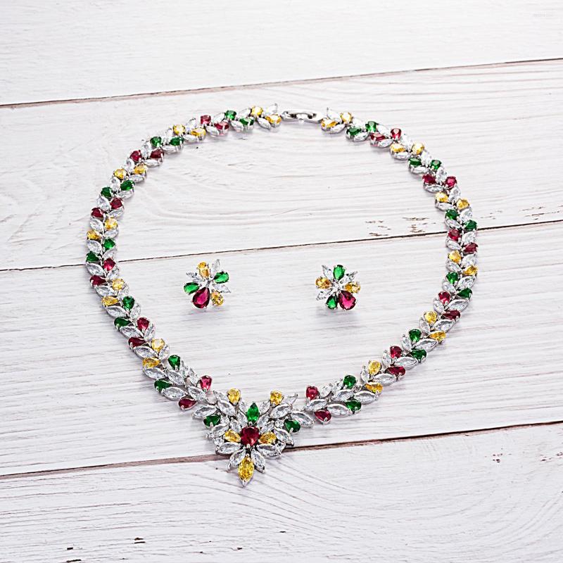 Necklace Earrings Set Crystal CZ Zircon Bridal Wedding Earring For Women Accessories CN10009, Picture shown
Necklace Earrings Set Crystal CZ Zircon Bridal Wedding Earring For Women Accessories CN10009, Picture shown