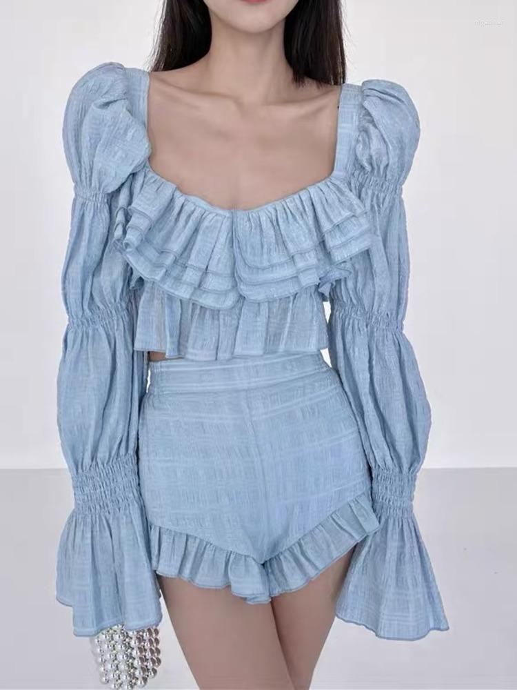 Women' Tracksuits 2023 Summer Ensemble Femme 2 Piece Sets Womens Outfits Crop Top Mini Shorts Two Set Women Beach Ropa Mujer, Blue
Women' Tracksuits 2023 Summer Ensemble Femme 2 Piece Sets Womens Outfits Crop Top Mini Shorts Two Set Women Beach Ropa Mujer, Blue