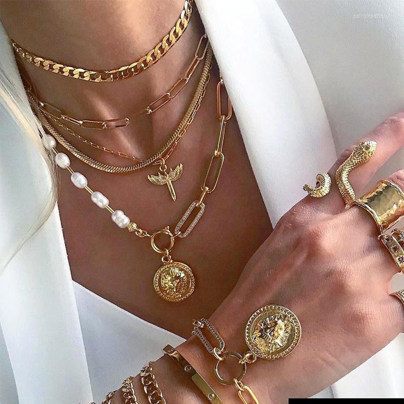 Pendant Necklaces Kissme Bohemian Multi-layered Imitation Pearl Gold Color Chains For Women Unique Lion Medal Insect
Pendant Necklaces Kissme Bohemian Multi-layered Imitation Pearl Gold Color Chains For Women Unique Lion Medal Insect