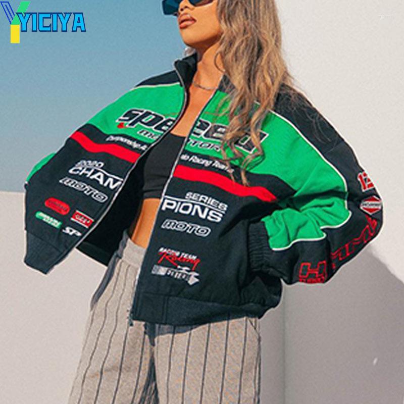 Women' Jackets YICIYA Varsity Jacket Women Letter Printed Zipper Long Sleeve Racing Coat Female Clothing Vintage Patchwork Bomber, Photo color
Women' Jackets YICIYA Varsity Jacket Women Letter Printed Zipper Long Sleeve Racing Coat Female Clothing Vintage Patchwork Bomber, Photo color