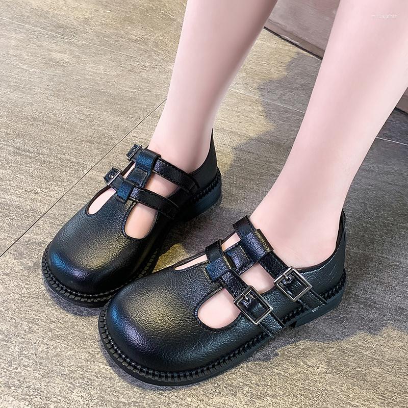 Flat Shoes Vintage Style Solid Color Fashion Girls Leather Princess High Quality All Match Old Kids Black T21N07LS-07
Flat Shoes Vintage Style Solid Color Fashion Girls Leather Princess High Quality All Match Old Kids Black T21N07LS-07