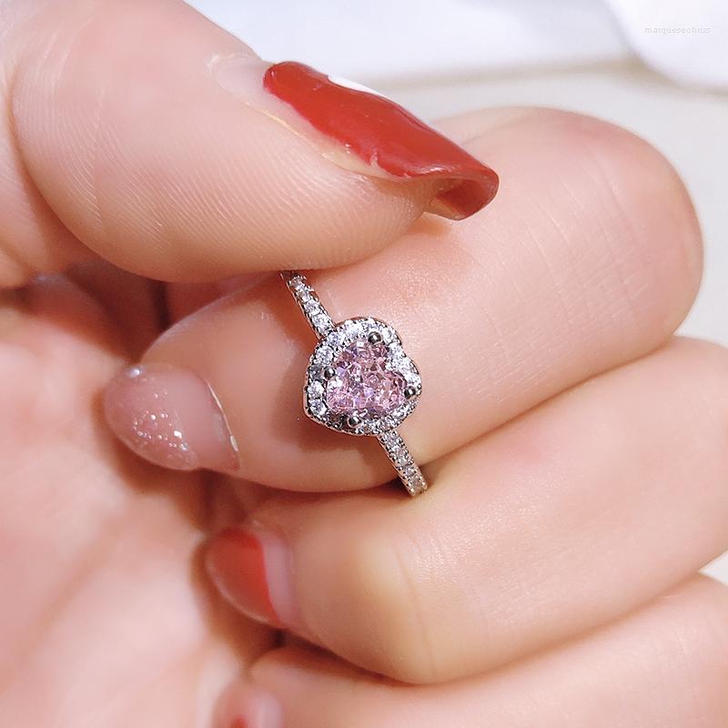 Wedding Rings UILZ Silver Color Cute Ring Finger Pink CZ Heart Luxury Quality Jewelry Accessories Engagement For Women
Wedding Rings UILZ Silver Color Cute Ring Finger Pink CZ Heart Luxury Quality Jewelry Accessories Engagement For Women