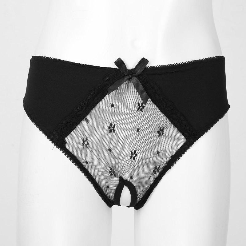 Women' Panties Womens Lingerie Underwear See-through Mesh Patchwork Underpants Back Hollow Out Lace Bowknot Low Waist Crotchless Briefs, Black
Women' Panties Womens Lingerie Underwear See-through Mesh Patchwork Underpants Back Hollow Out Lace Bowknot Low Waist Crotchless Briefs, Black