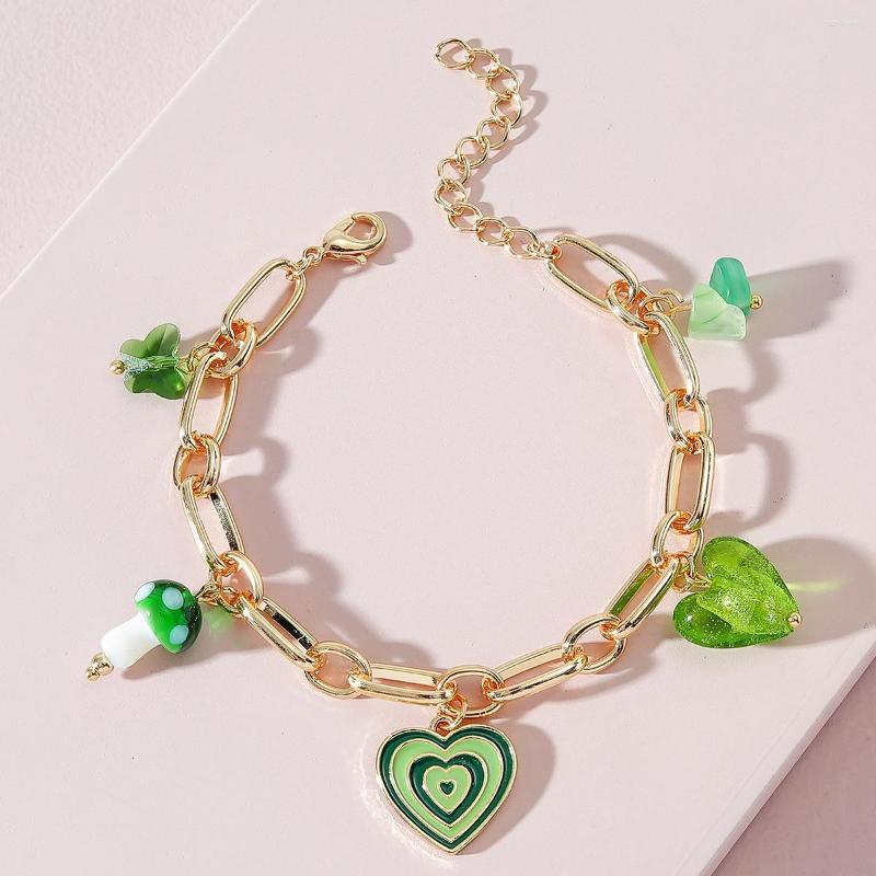 Link Bracelets Fashion Geometric Enamel Heart Shape Pendant For Women Trendy Transparent Mushroom Butterfly Jewelry
Link Bracelets Fashion Geometric Enamel Heart Shape Pendant For Women Trendy Transparent Mushroom Butterfly Jewelry