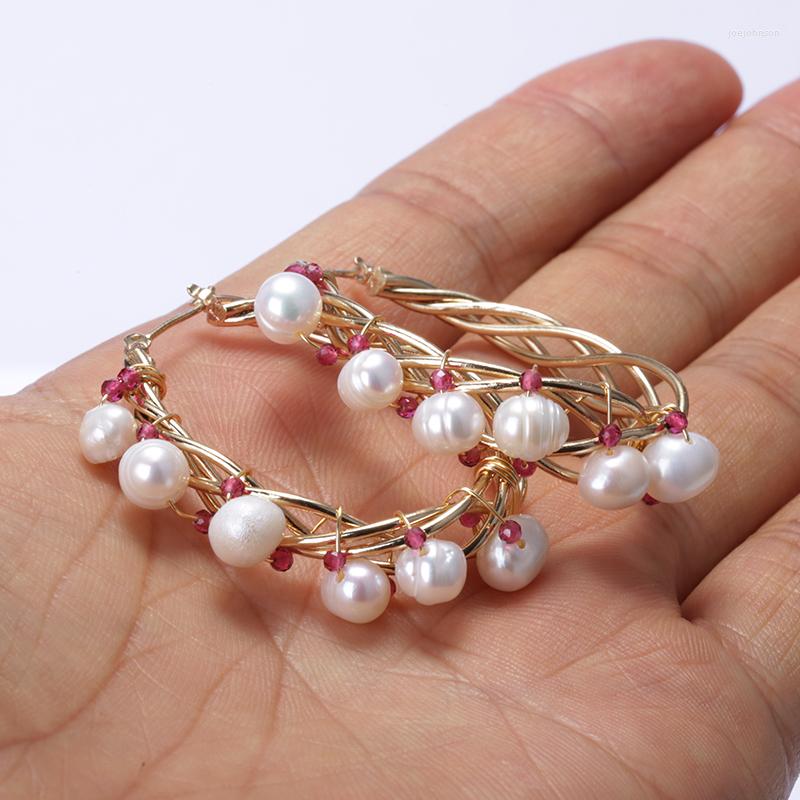 Hoop Earrings 5pairs 2023 Natural White Freshwater Pearl Beads Green Blue Black Glass Beaded Gold Wire-wrapped Vine Charm Women
Hoop Earrings 5pairs 2023 Natural White Freshwater Pearl Beads Green Blue Black Glass Beaded Gold Wire-wrapped Vine Charm Women
