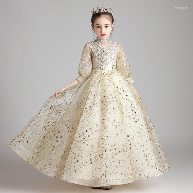 Ethnic Clothing Girls Dresses Princess Skirts High-end Catwalk Evening Flower Children Piano Costumes Host
Ethnic Clothing Girls Dresses Princess Skirts High-end Catwalk Evening Flower Children Piano Costumes Host