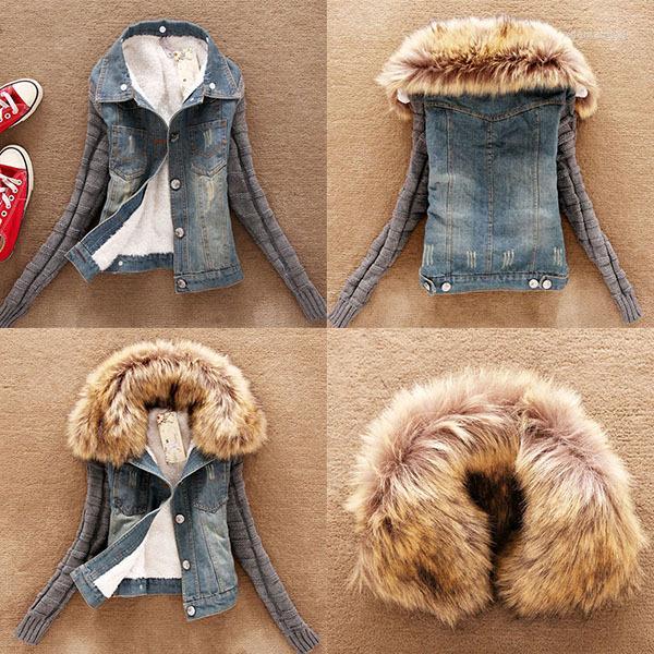 Women' Jackets Women' 2023 Fashion Good Quality Winter Women Jeans Coat Fleece Short Denim Jacket Slim Fur Collar Outerwear Tops, Picture shown
Women' Jackets Women' 2023 Fashion Good Quality Winter Women Jeans Coat Fleece Short Denim Jacket Slim Fur Collar Outerwear Tops, Picture shown