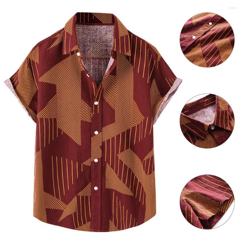 Men' Casual Shirts Men Shirt Geometric Print Single-breasted Summer Hawaiian Turndown Collar Top For Party, Green
Men' Casual Shirts Men Shirt Geometric Print Single-breasted Summer Hawaiian Turndown Collar Top For Party, Green