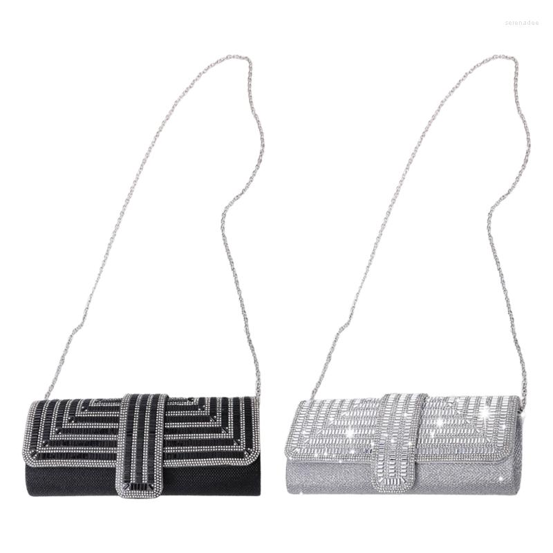 Evening Bags Women's Bag Retro Clutch Crystal Rhinestone Handbag Sparkly Crossbody Wedding Party Banquet Purse, Black
Evening Bags Women's Bag Retro Clutch Crystal Rhinestone Handbag Sparkly Crossbody Wedding Party Banquet Purse, Black