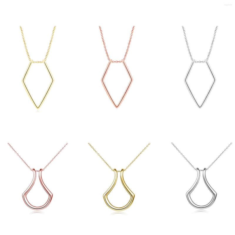 Pendant Necklaces 1PC Fashion Necklace Geometric Simple Ring Holder For Man Women Jewelry Silver Color Gold 45cm Long
Pendant Necklaces 1PC Fashion Necklace Geometric Simple Ring Holder For Man Women Jewelry Silver Color Gold 45cm Long