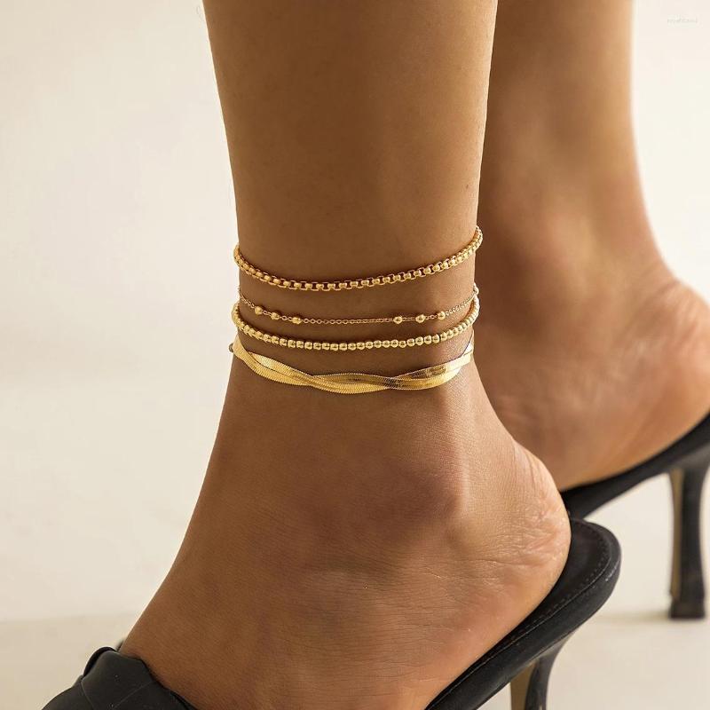 Anklets Ingemark 4Pcs Boho Snake Chain Set Women Foot Accessories 2023 Summer Beach Barefoot Sandals Bracelet Ankle On The Leg
Anklets Ingemark 4Pcs Boho Snake Chain Set Women Foot Accessories 2023 Summer Beach Barefoot Sandals Bracelet Ankle On The Leg