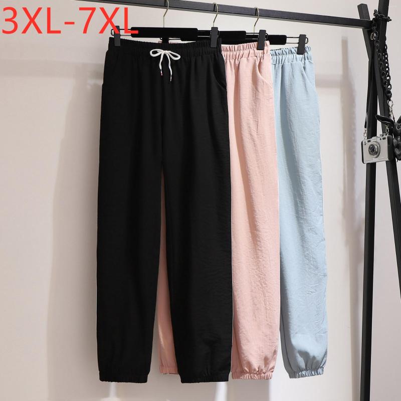 Pants 2023 Spring Autumn Plus Size Sports For Women Large Loose Casual Elastic Waist Long Trousers Blue 4XL 5XL 6XL 7XL
Pants 2023 Spring Autumn Plus Size Sports For Women Large Loose Casual Elastic Waist Long Trousers Blue 4XL 5XL 6XL 7XL