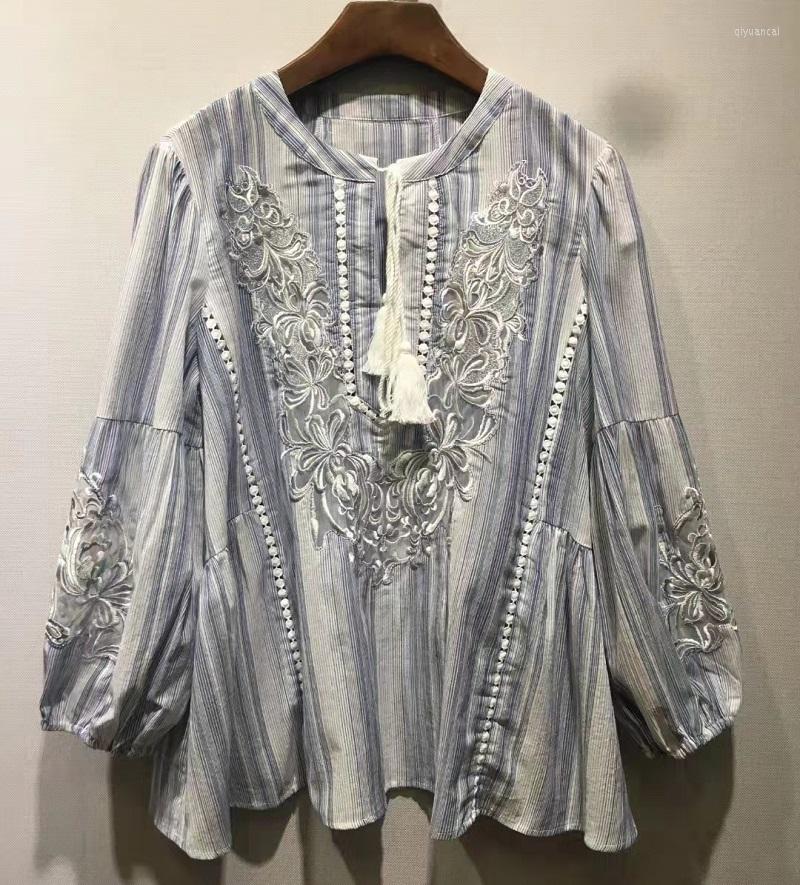 Women' Blouses High Quality Linen Blouse 2023 Spring Summer Fashion Tops Women Striped Print Lurex Embroidery Deco Long Sleeve Vintage, Picture shown
Women' Blouses High Quality Linen Blouse 2023 Spring Summer Fashion Tops Women Striped Print Lurex Embroidery Deco Long Sleeve Vintage, Picture shown