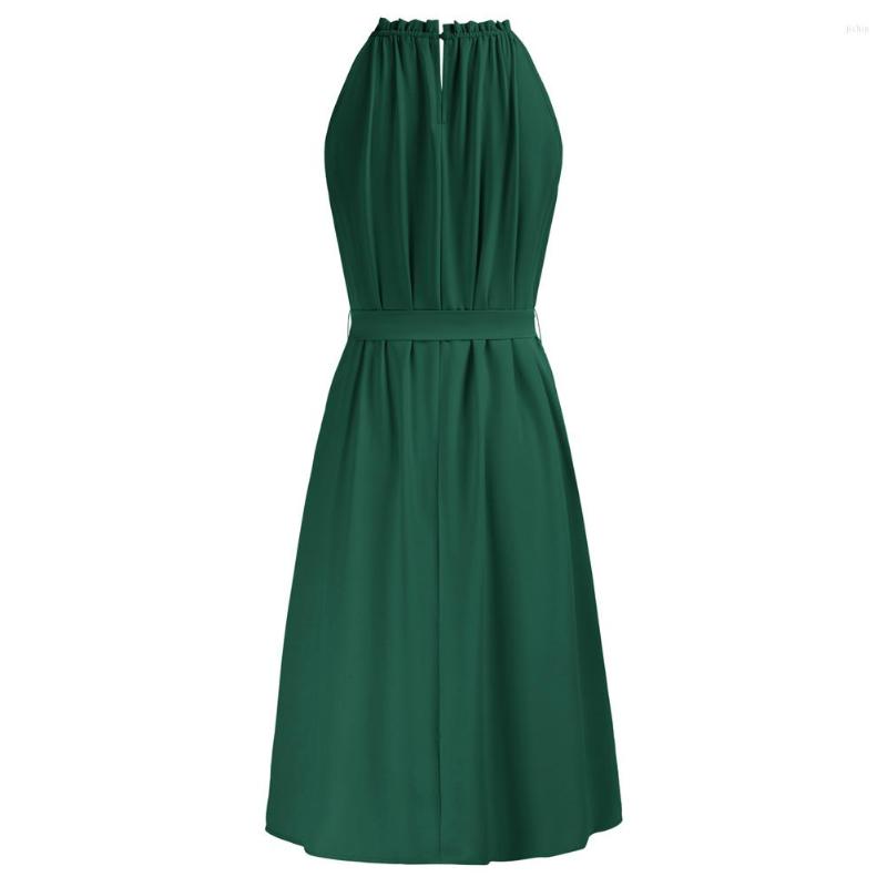 Casual Dresses For Women 2023 Halterneck Dress With Belt Solid Elegant Sleeveless Summer Loose Slim Fit Flared A-Line, Black
Casual Dresses For Women 2023 Halterneck Dress With Belt Solid Elegant Sleeveless Summer Loose Slim Fit Flared A-Line, Black