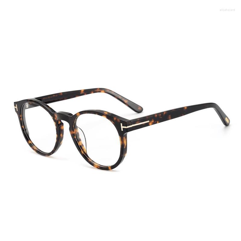 Sunglasses Frames Populat TF0591 Round Frame Women Men Classic Acetate Optics Myopia Eyeglasses Fashion Prescription Reading Glasses