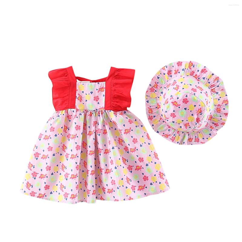 Girl Dresses Ruffles Vacation Toddler Baby Princess Dress Summer Set Sleeveless Girls Infant Hat Floral Wedding, Red
Girl Dresses Ruffles Vacation Toddler Baby Princess Dress Summer Set Sleeveless Girls Infant Hat Floral Wedding, Red