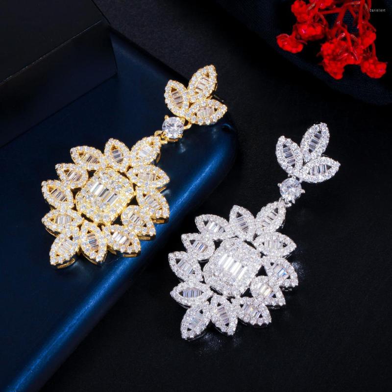 

Dangle Earrings EYER Fashion Spalking Big Earring Dubai Africa Jewelry Cubic Zirconia Drop For Women Party Collares Mujer Moda 2023