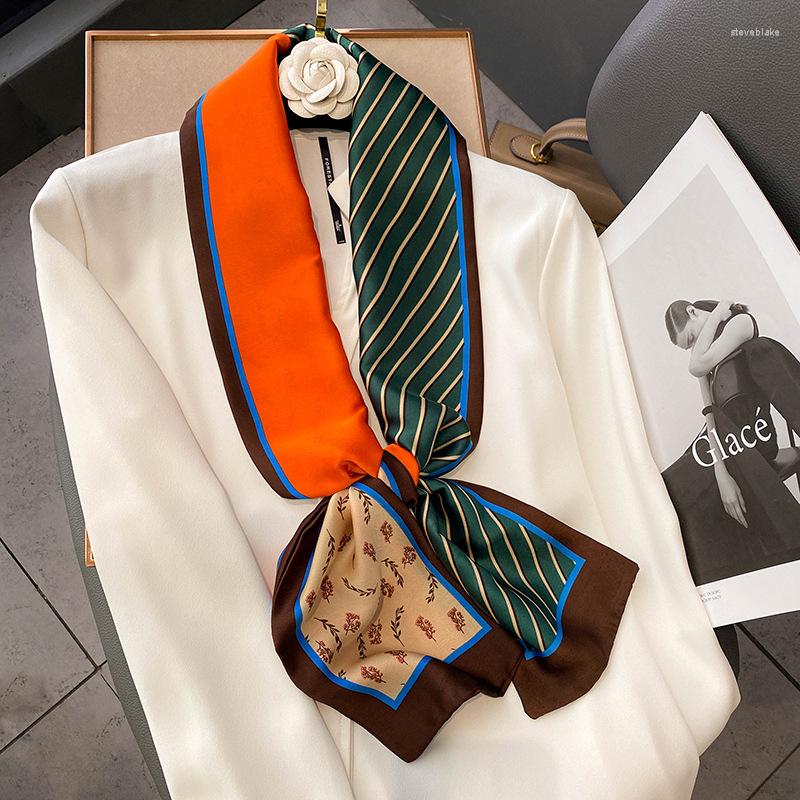 Scarves 2023 Double-Sided Color Matching Neck Scarf For Women's Spring Autumn Simulation Silk Ladies Neckerchiefs Decorative
Scarves 2023 Double-Sided Color Matching Neck Scarf For Women's Spring Autumn Simulation Silk Ladies Neckerchiefs Decorative