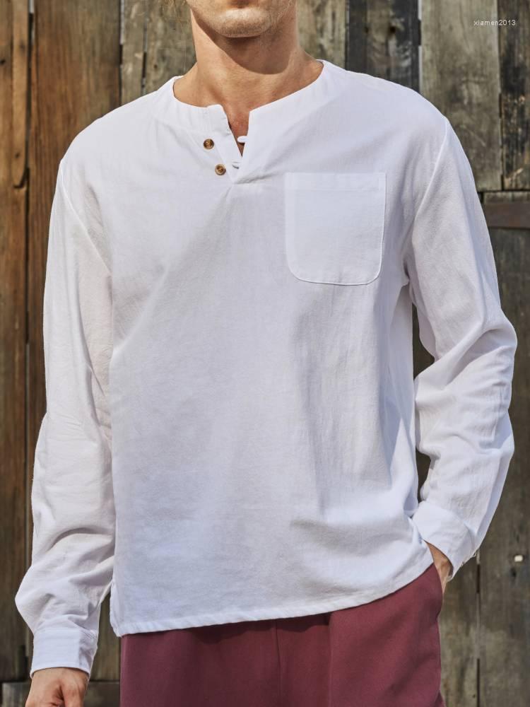 Men's Casual Shirts 2023 Men's Blouse Men V-neck Linen Shirt Tops Male Long Sleeve Tee Summer Handsome, Black
Men's Casual Shirts 2023 Men's Blouse Men V-neck Linen Shirt Tops Male Long Sleeve Tee Summer Handsome, Black