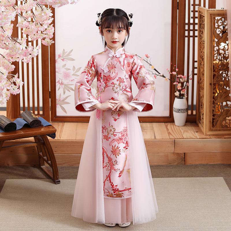 Ethnic Clothing Autumn And Winter Girls' Hanfu Long Sleeves Chinese Style Tang Costume Stage Performance Birthday Wedding Party Dress
Ethnic Clothing Autumn And Winter Girls' Hanfu Long Sleeves Chinese Style Tang Costume Stage Performance Birthday Wedding Party Dress