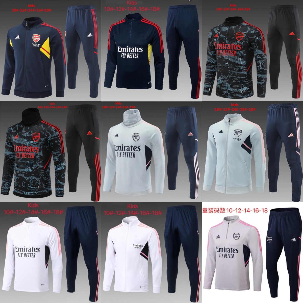 22/23 Kids kit arsen tracksuit soccer jerseys PEPE SAKA adult boys Gunners training suit ODEGAARD THOMAS TIERNEY SMITH ROWE 2022-23 Transport, Black 
22/23 Kids kit arsen tracksuit soccer jerseys PEPE SAKA adult boys Gunners training suit ODEGAARD THOMAS TIERNEY SMITH ROWE 2022-23 Transport, Black