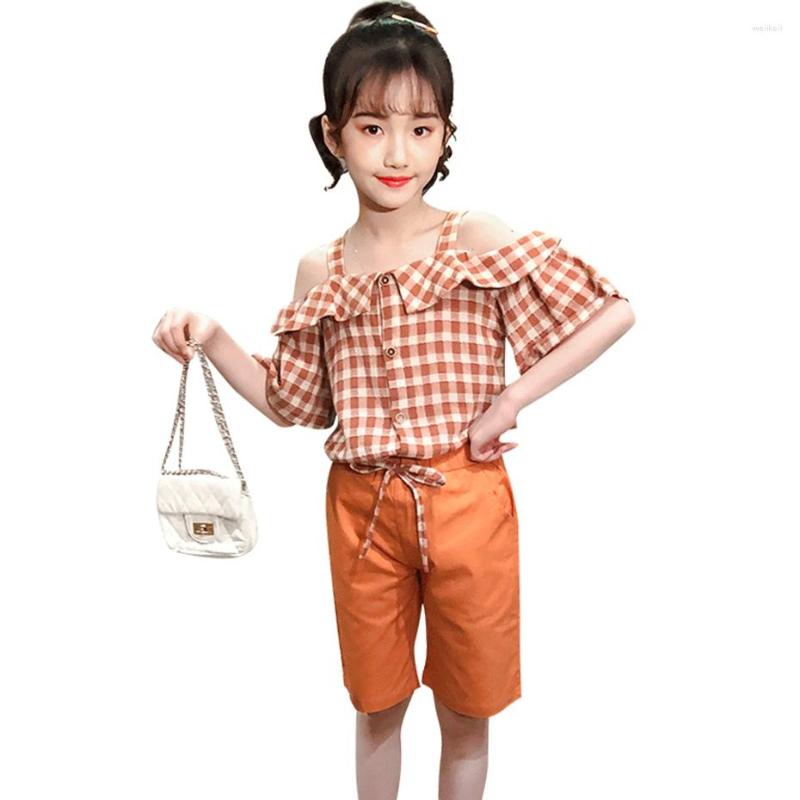 Clothing Sets Kids Clothes Plaid Tshirt Short Children's For Girls Casual Style Tracksuit Girl Summer 6 8 10 12 14, 90374-1
Clothing Sets Kids Clothes Plaid Tshirt Short Children's For Girls Casual Style Tracksuit Girl Summer 6 8 10 12 14, 90374-1