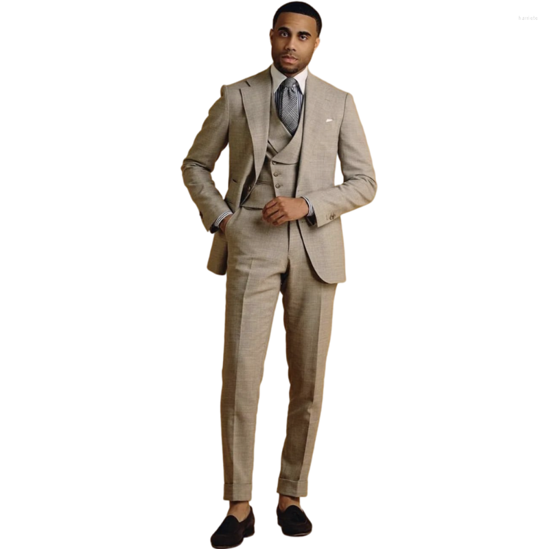 Men's Suits Formal Business Men Slim Fit 3 Piece Set/High Quality Wool Fabrics Wedding Groom Blazer Vest Pants Classic Costume Homme, Custom made
Men's Suits Formal Business Men Slim Fit 3 Piece Set/High Quality Wool Fabrics Wedding Groom Blazer Vest Pants Classic Costume Homme, Custom made