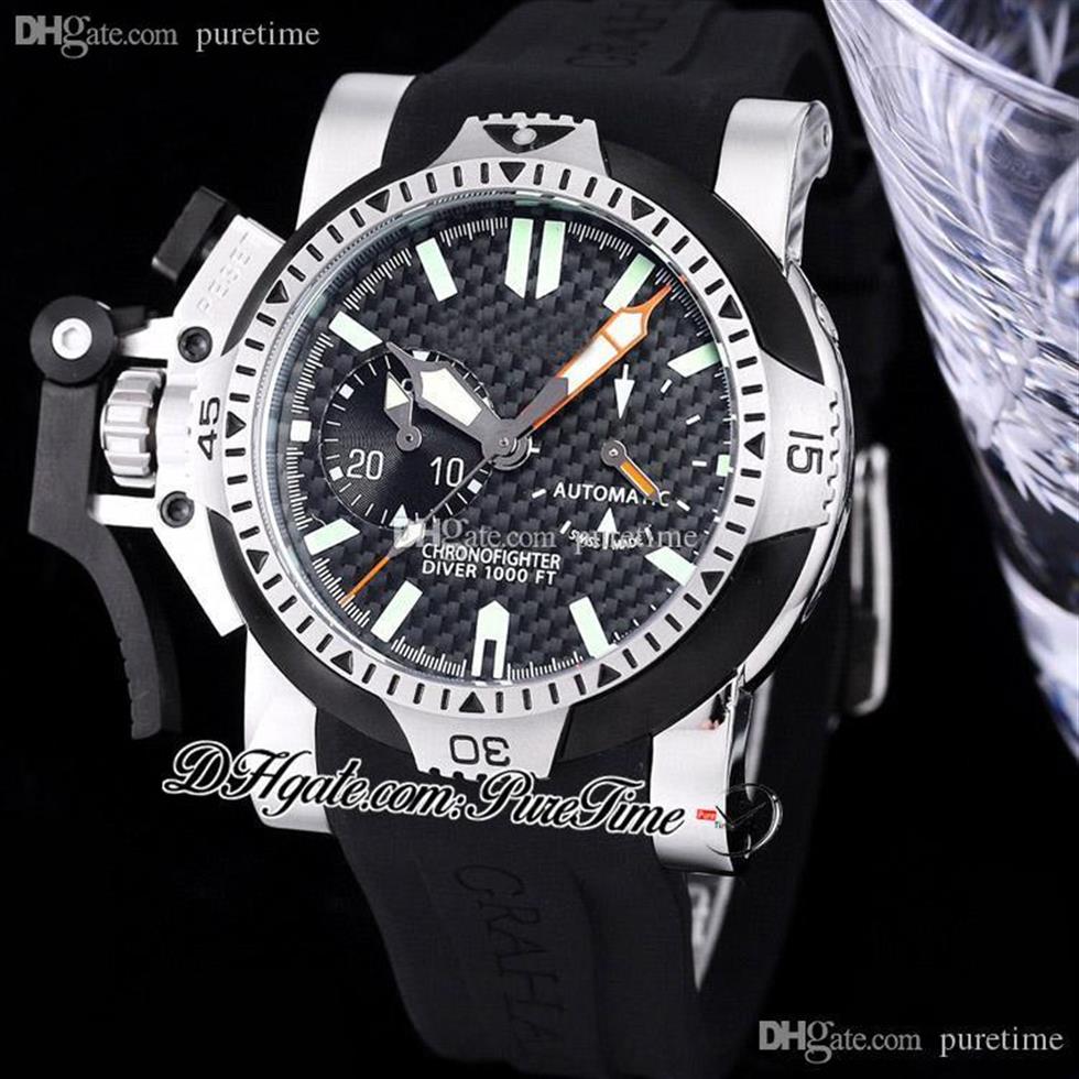 2022 Chronofighter 44 Miyota Quartz Chronograph Mens Watch Two Tone Steel PVD Black Bezel Carbon Fiber Dial Green Stick Markers Ru185W, Customized waterproof service
2022 Chronofighter 44 Miyota Quartz Chronograph Mens Watch Two Tone Steel PVD Black Bezel Carbon Fiber Dial Green Stick Markers Ru185W, Customized waterproof service