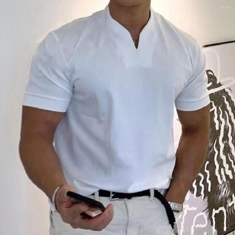 Men's Casual Shirts Men Tops V Neck Fitness Quick Dry Soft Fabric Short Sleeves Summer T-shirt Daily Clothes, White
Men's Casual Shirts Men Tops V Neck Fitness Quick Dry Soft Fabric Short Sleeves Summer T-shirt Daily Clothes, White